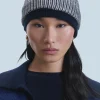FROM FUTURE Bonnet à Revers BleuChiné Cheap