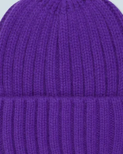 FROM FUTURE Bonnet à Revers à Cotes PopPurple Outlet