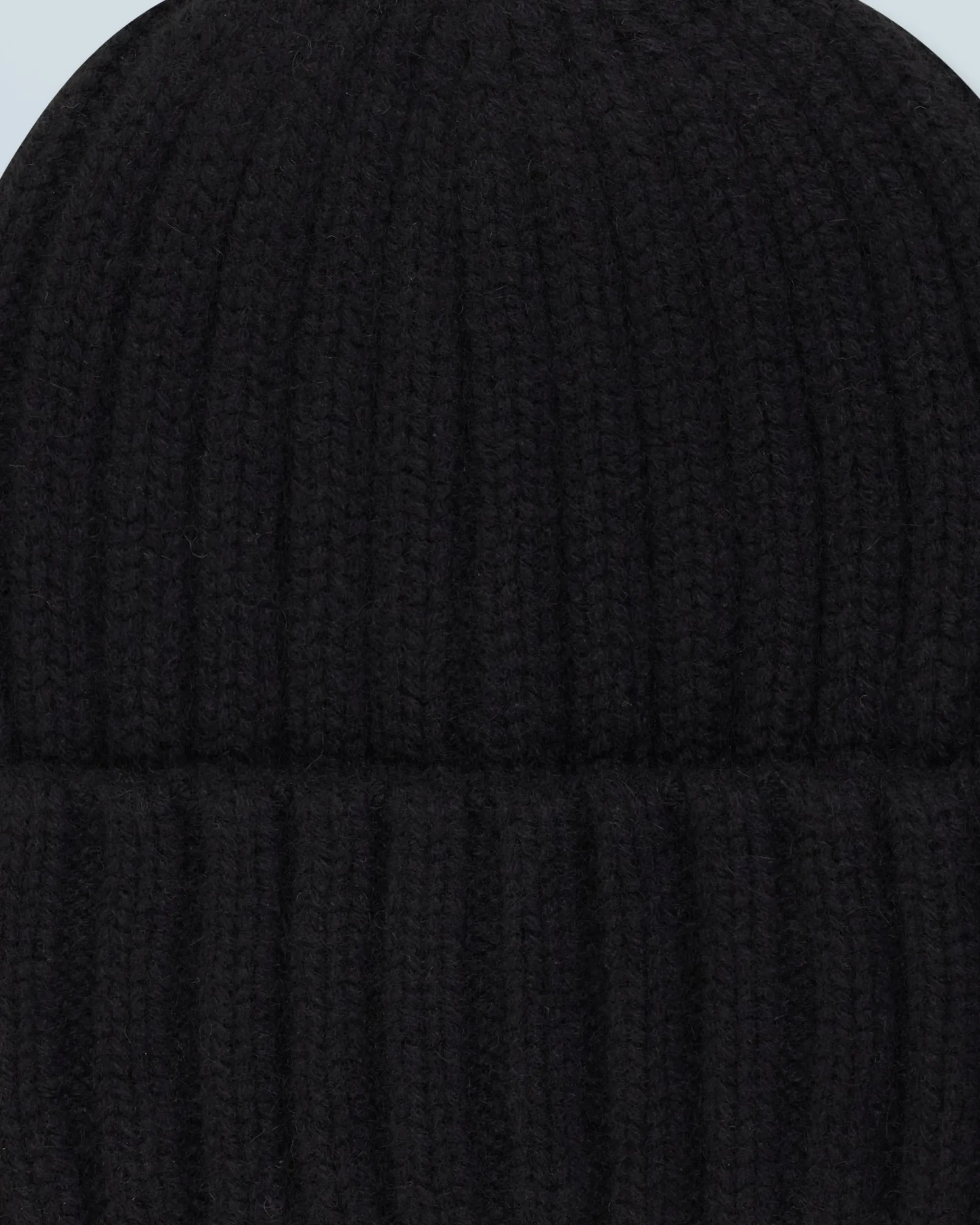 FROM FUTURE Bonnet à Revers à Cotes Noir Flash Sale