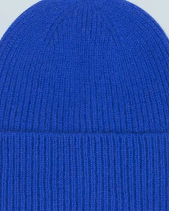 FROM FUTURE Bonnet à Revers à Petites Cotes PopBlue Sale