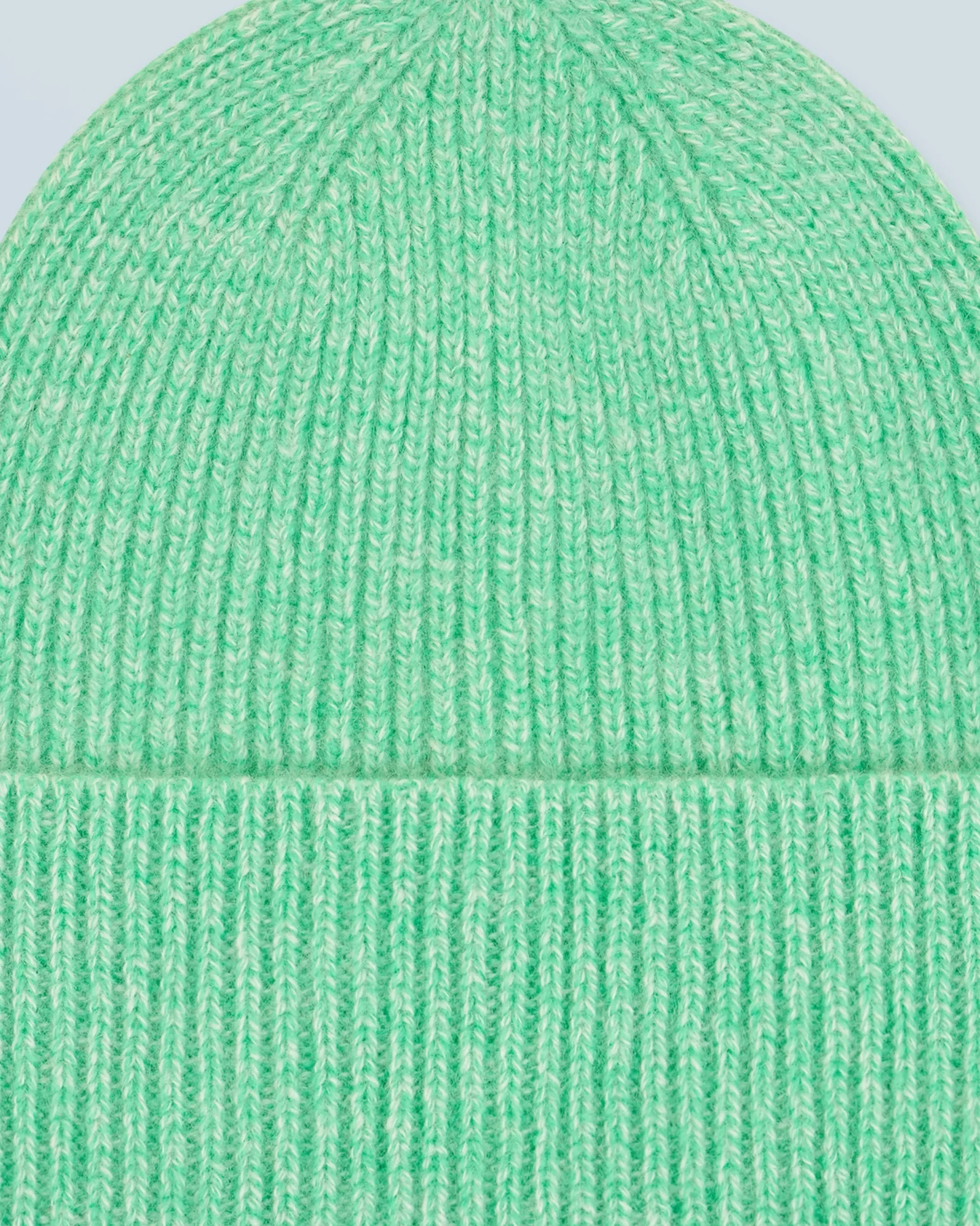 FROM FUTURE Bonnet à Revers à Petites Cotes UtopicGreenMouliné Cheap