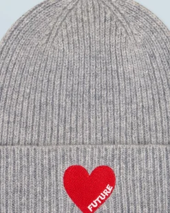 FROM FUTURE Bonnet à Revers Coeur GrisChinéFoncé Store