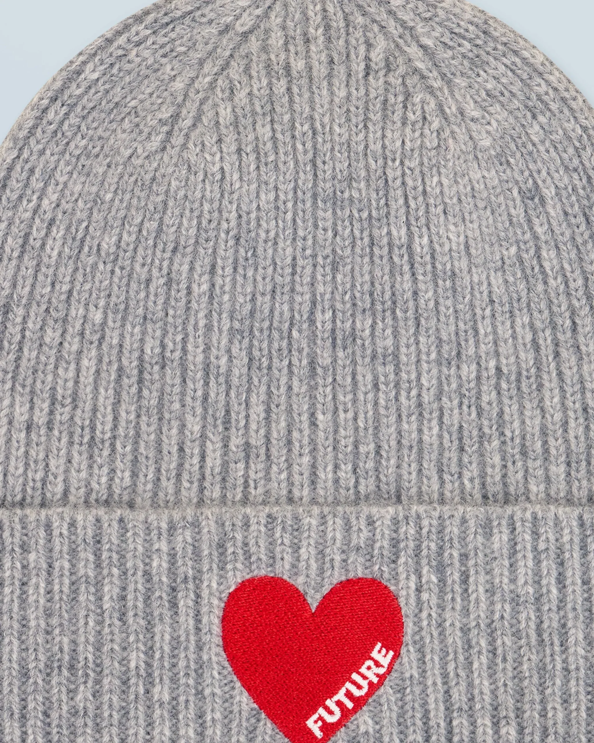 FROM FUTURE Bonnet à Revers Coeur GrisChinéFoncé Store