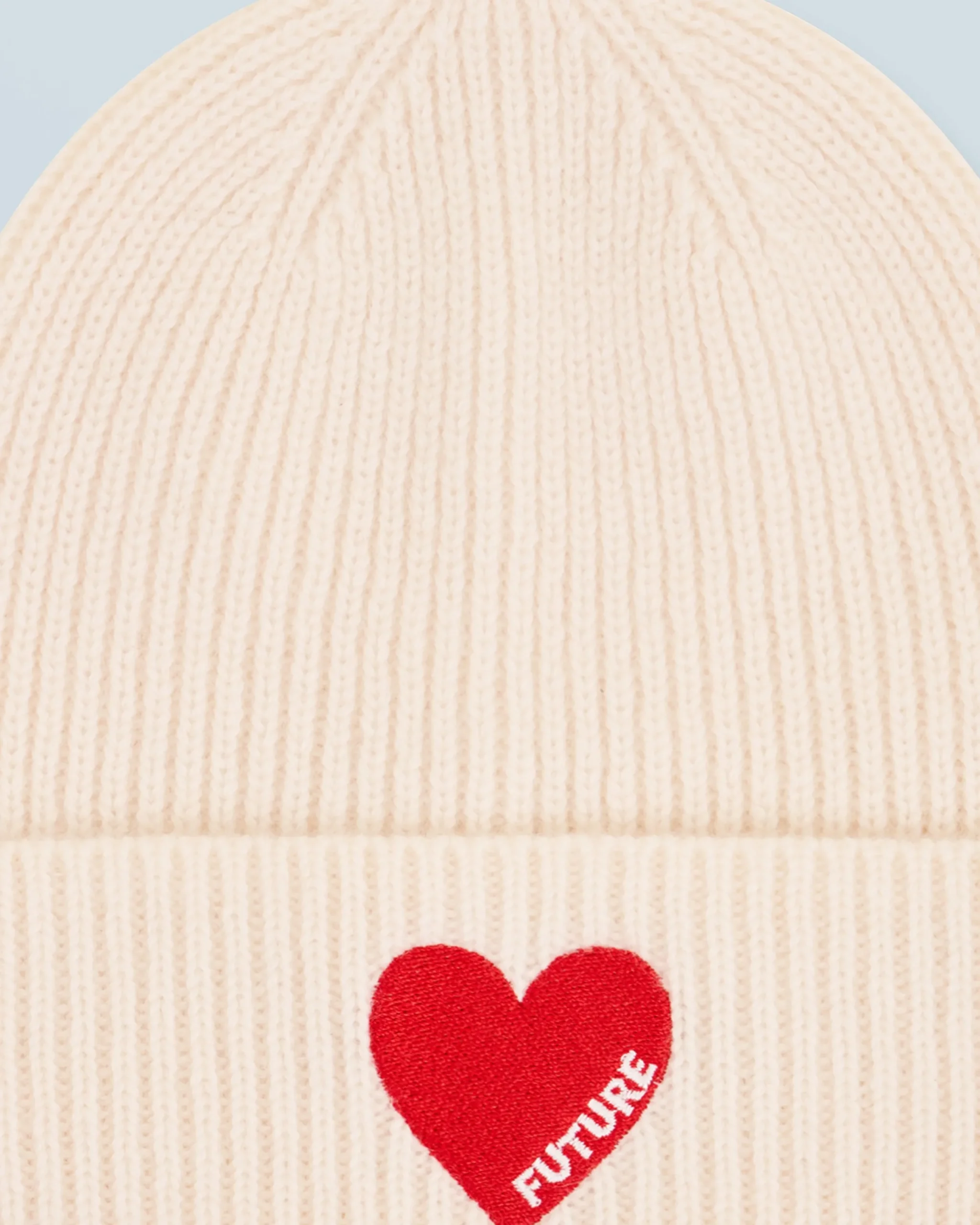 FROM FUTURE Bonnet à Revers Coeur Ecru Shop