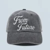 FROM FUTURE Casquette à Visière Courbée WashedBlack Cheap
