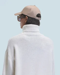 FROM FUTURE Casquette à Visière Courbée Coeur Brodé Taupe Hot