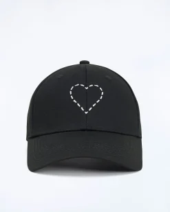 FROM FUTURE Casquette à Visière Courbée Coeur Noir Best Sale