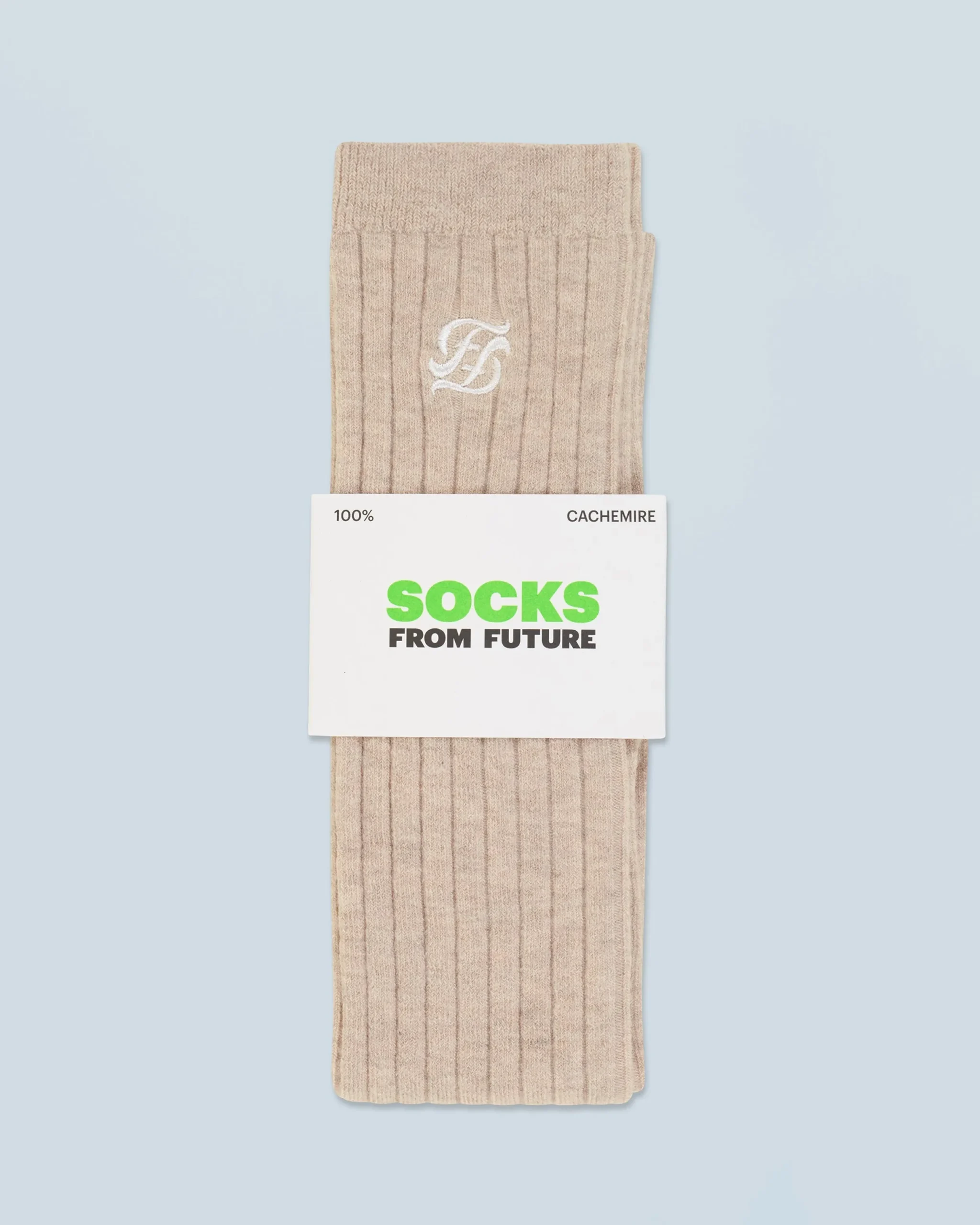 FROM FUTURE Chaussettes Hautes BeigeChiné Best Sale