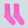 FROM FUTURE Chaussettes Mi-hautes à Cotes PinkMouliné Best Sale