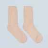 FROM FUTURE Chaussettes Mi-hautes à Cotes BeigeChiné Hot