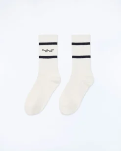FROM FUTURE Chaussettes Mi-hautes Club Ecru Best Sale