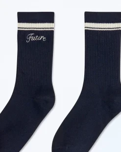 FROM FUTURE Chaussettes Mi-hautes Future Navy Fashion