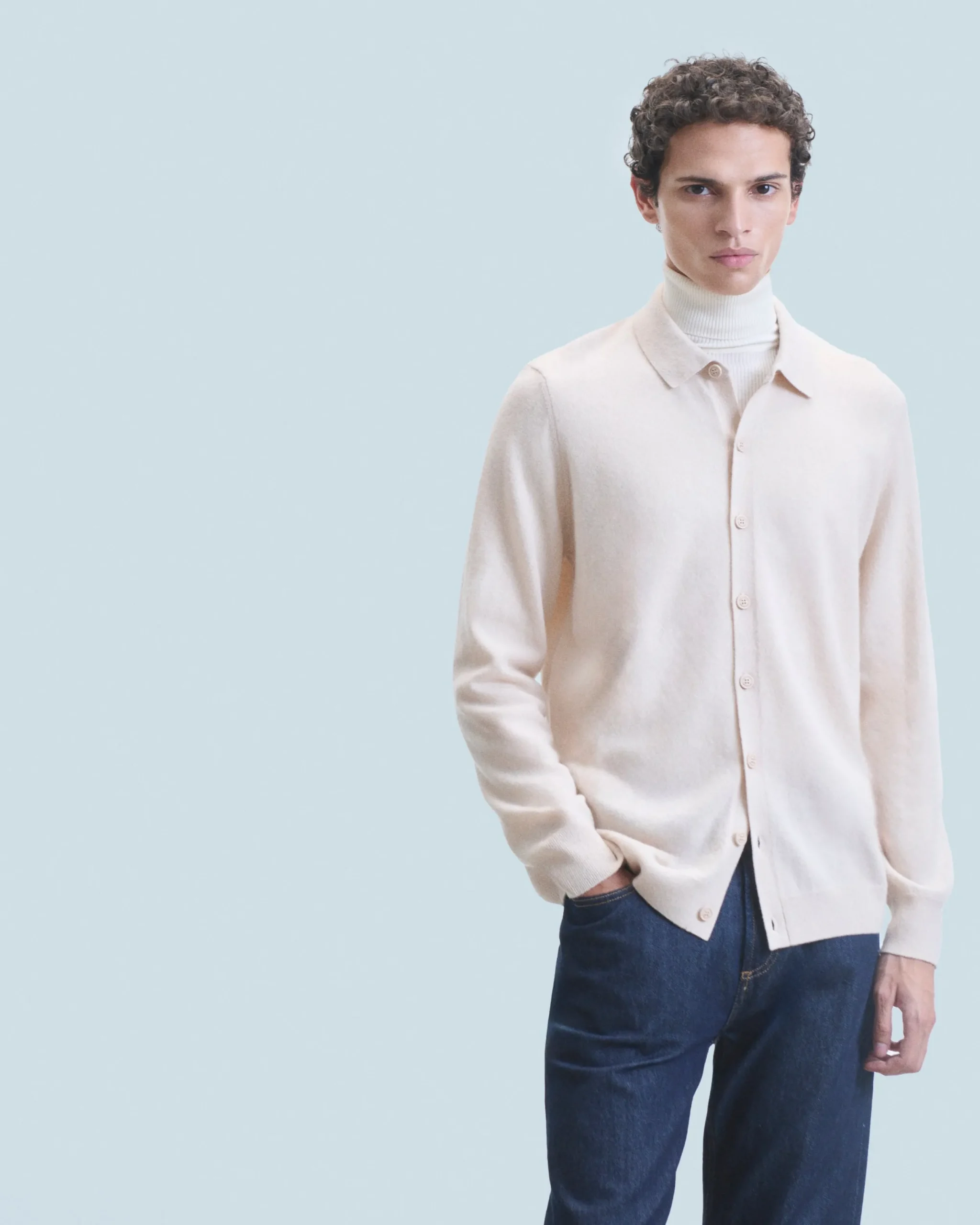 FROM FUTURE Chemise Manches Longues Sable Cheap