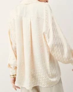 FROM FUTURE Chemise Manches Longues ChampagneJacquard Clearance