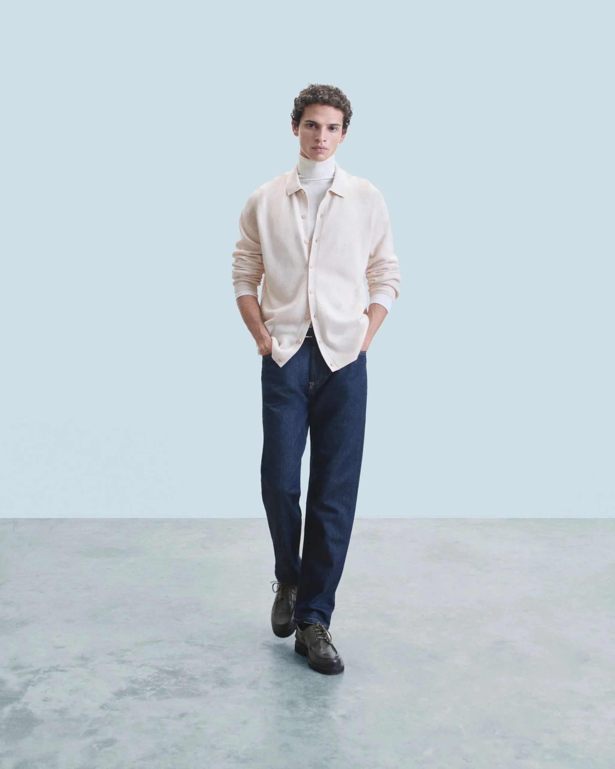 FROM FUTURE Chemise Manches Longues Sable Cheap
