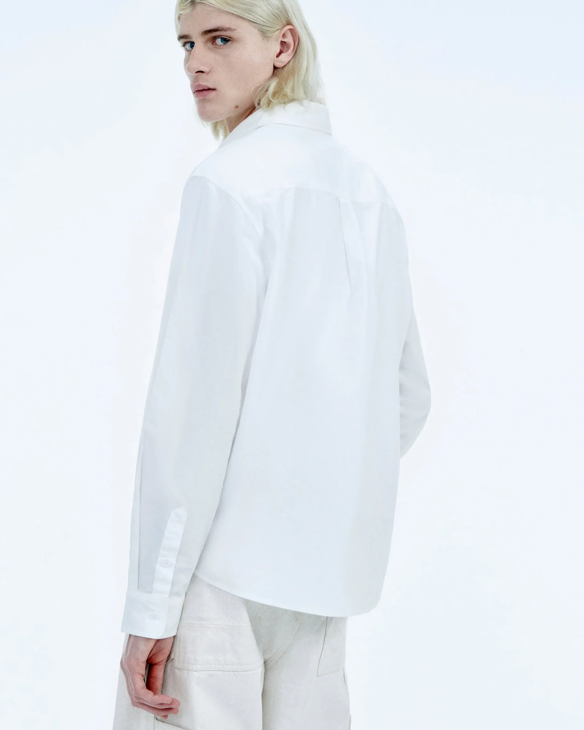 FROM FUTURE Chemise Manches Longues Blanc Best