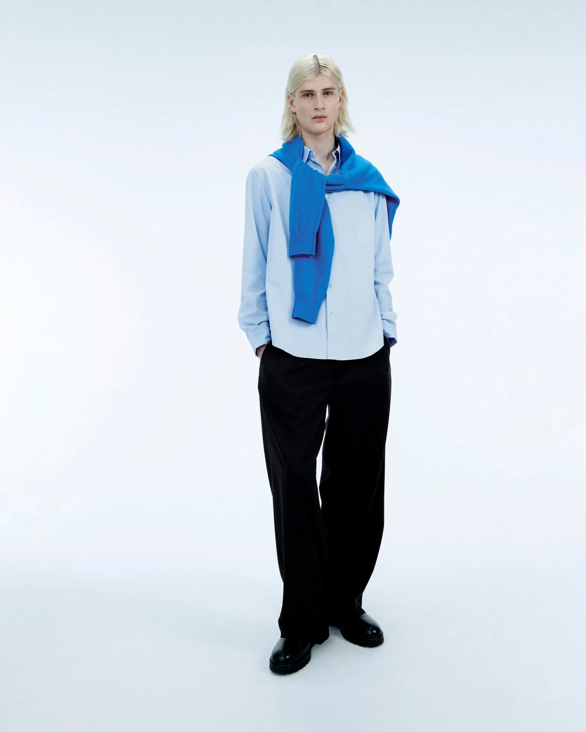 FROM FUTURE Chemise Manches Longues BleuCiel Flash Sale
