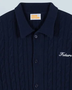 FROM FUTURE Chemise Manches Longues Navy Fashion