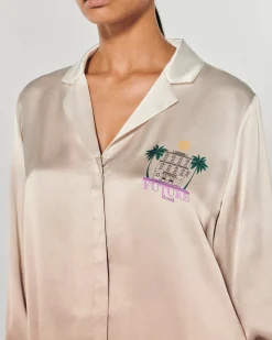 FROM FUTURE Chemise Manches Longues Cassie écru Flash Sale