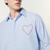 FROM FUTURE Chemise Manches Longues Popeline BleuRayé Online