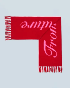 FROM FUTURE Echarpe à Franges DarkRed Flash Sale