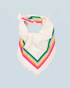 FROM FUTURE Foulard Regular Bande Multicolore Ecru Best