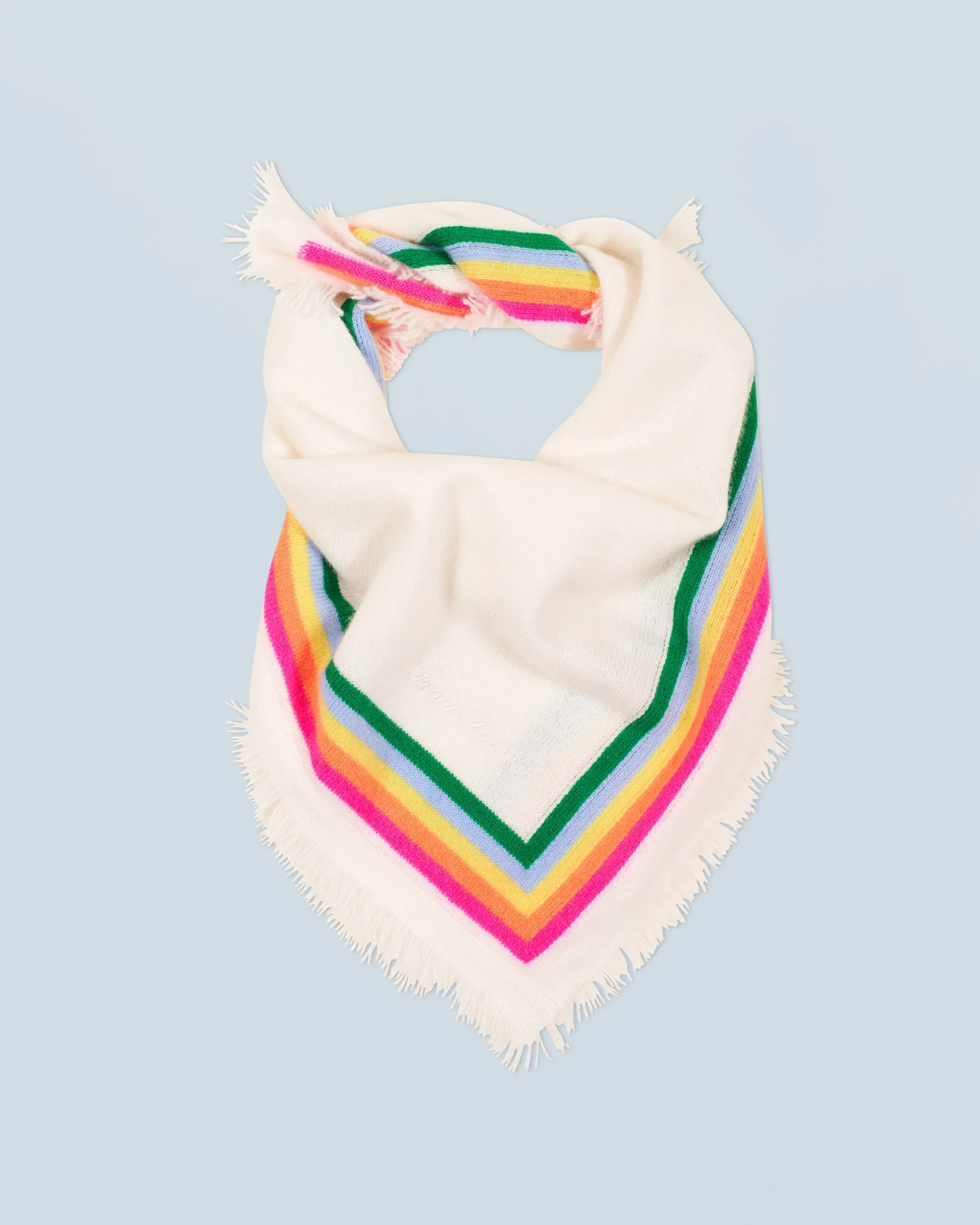 FROM FUTURE Foulard Regular Bande Multicolore Ecru Best