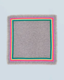 FROM FUTURE Foulard Regular Bande Multicolore GrisChinéFoncé Clearance