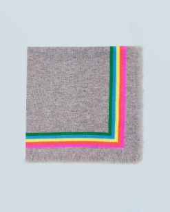 FROM FUTURE Foulard Regular Bande Multicolore GrisChinéFoncé Clearance