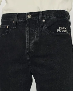 FROM FUTURE JACK Short Jean Noir Fashion