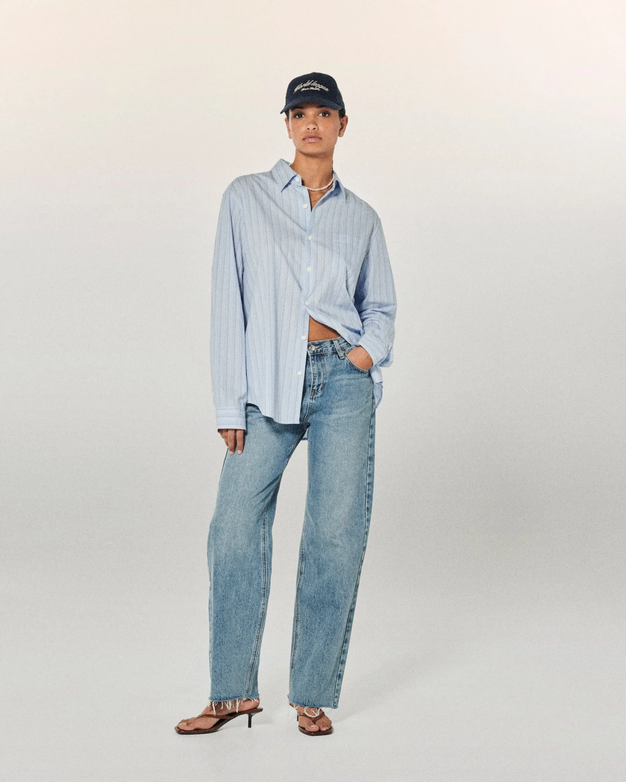 FROM FUTURE Jean Jackie MediumBlue Cheap