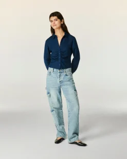 FROM FUTURE Jean Large BleuClair Discount