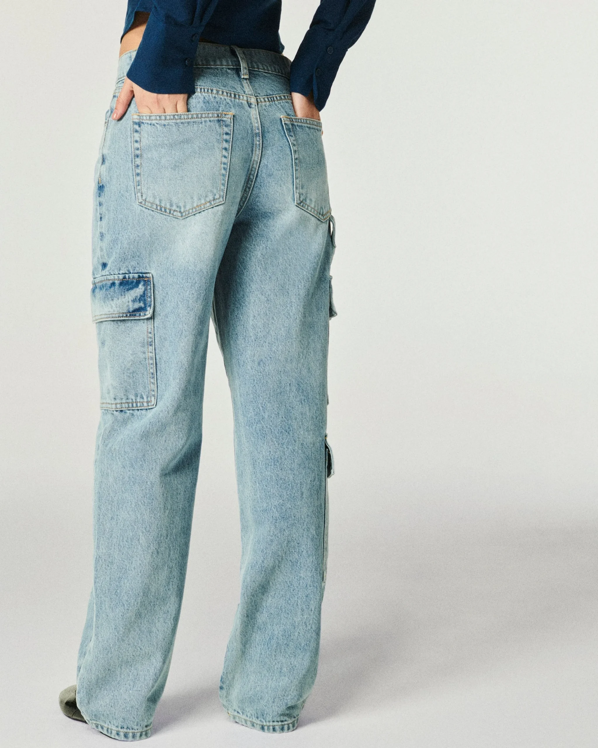 FROM FUTURE Jean Large BleuClair Discount