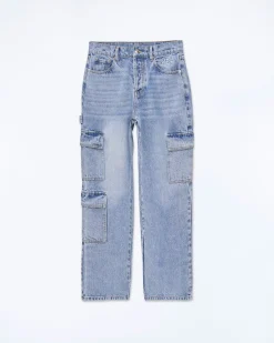 FROM FUTURE Jean Large BleuClair Discount