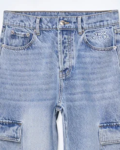 FROM FUTURE Jean Large BleuClair Discount