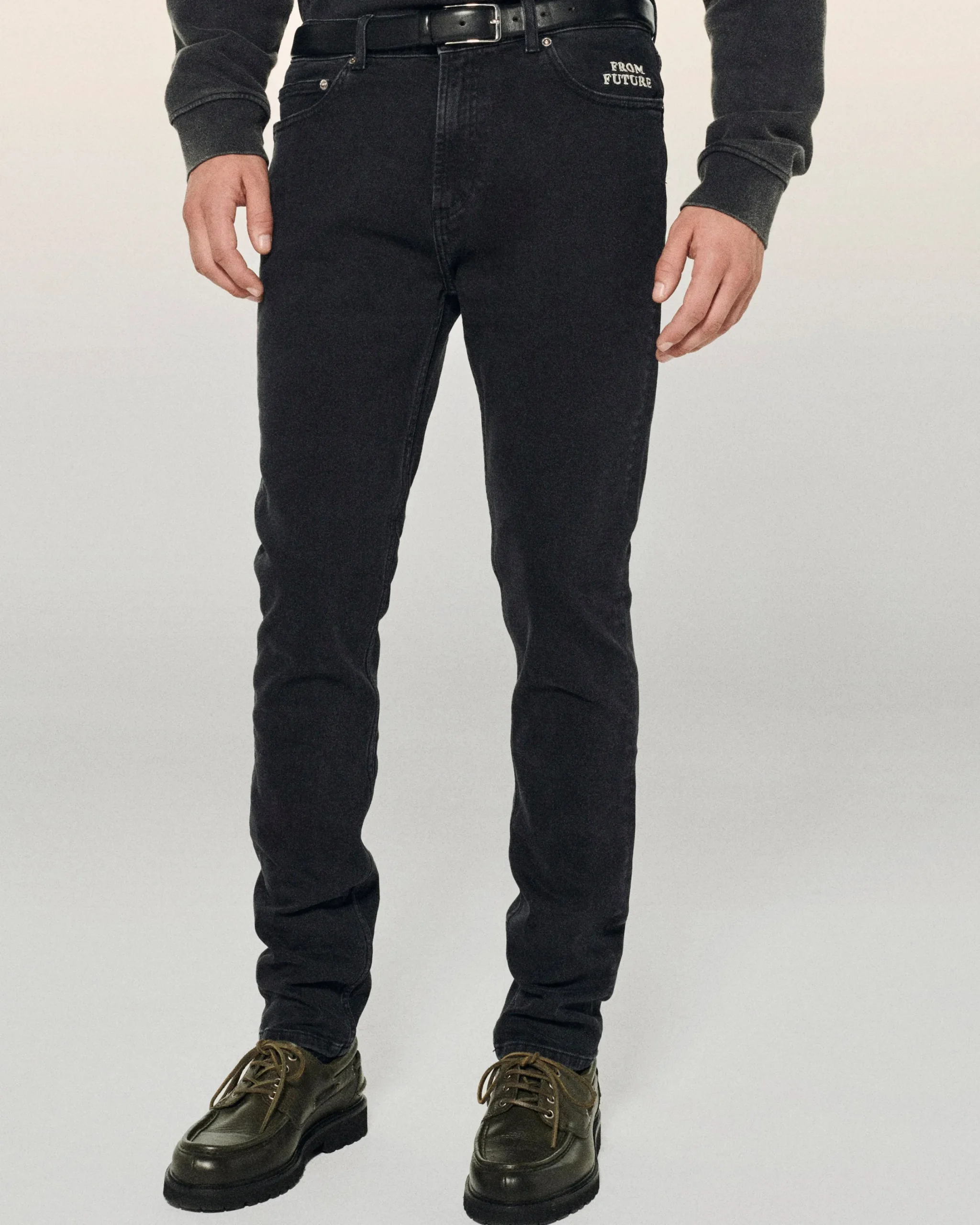 FROM FUTURE Jean Skinny John WashedBlack Clearance