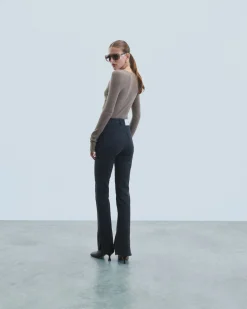 FROM FUTURE Joe Jean Bootcut Fente Noir Flash Sale