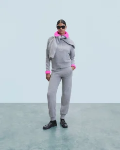 FROM FUTURE Jogging Droit Basique GrisChinéFoncé Best