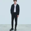 FROM FUTURE Jogging Droit Basique Noir Fashion