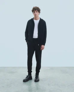 FROM FUTURE Jogging Droit Basique Noir Fashion