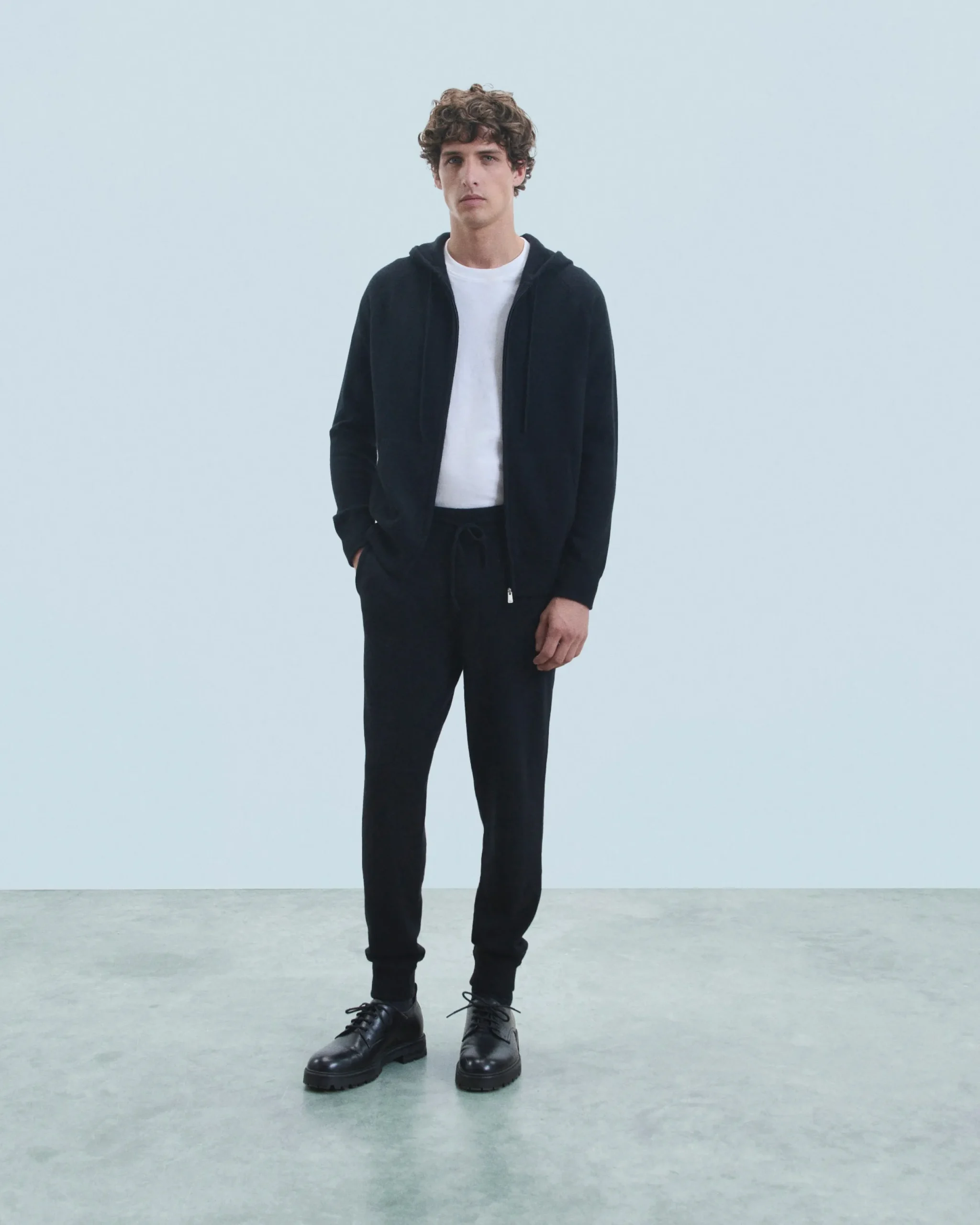 FROM FUTURE Jogging Droit Basique Noir Fashion