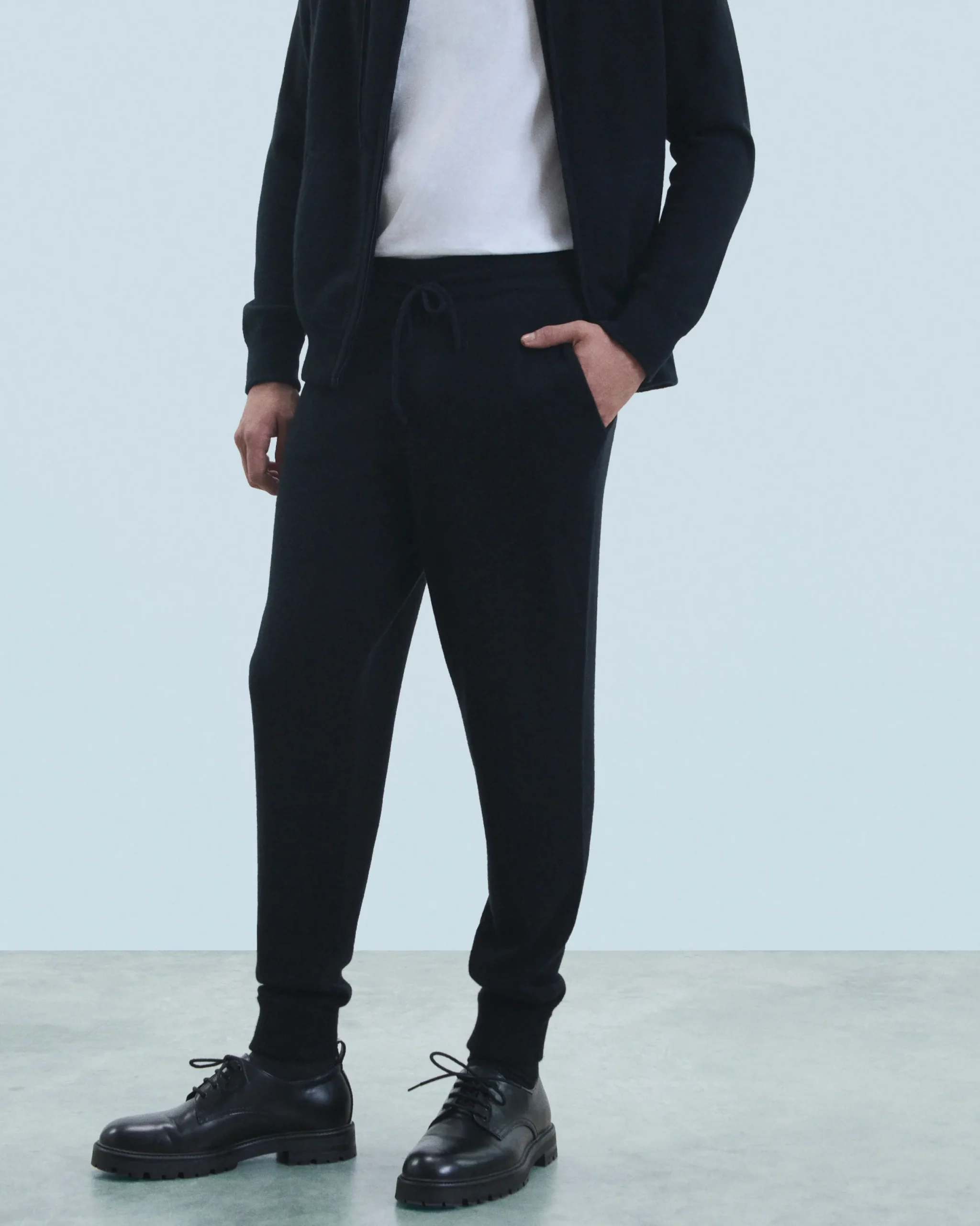 FROM FUTURE Jogging Droit Basique Noir Fashion