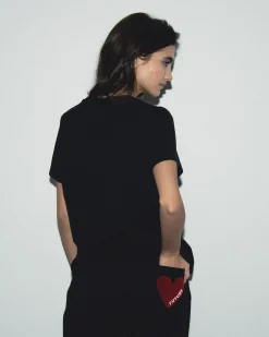 FROM FUTURE Jogging Droit Coeur Noir Hot