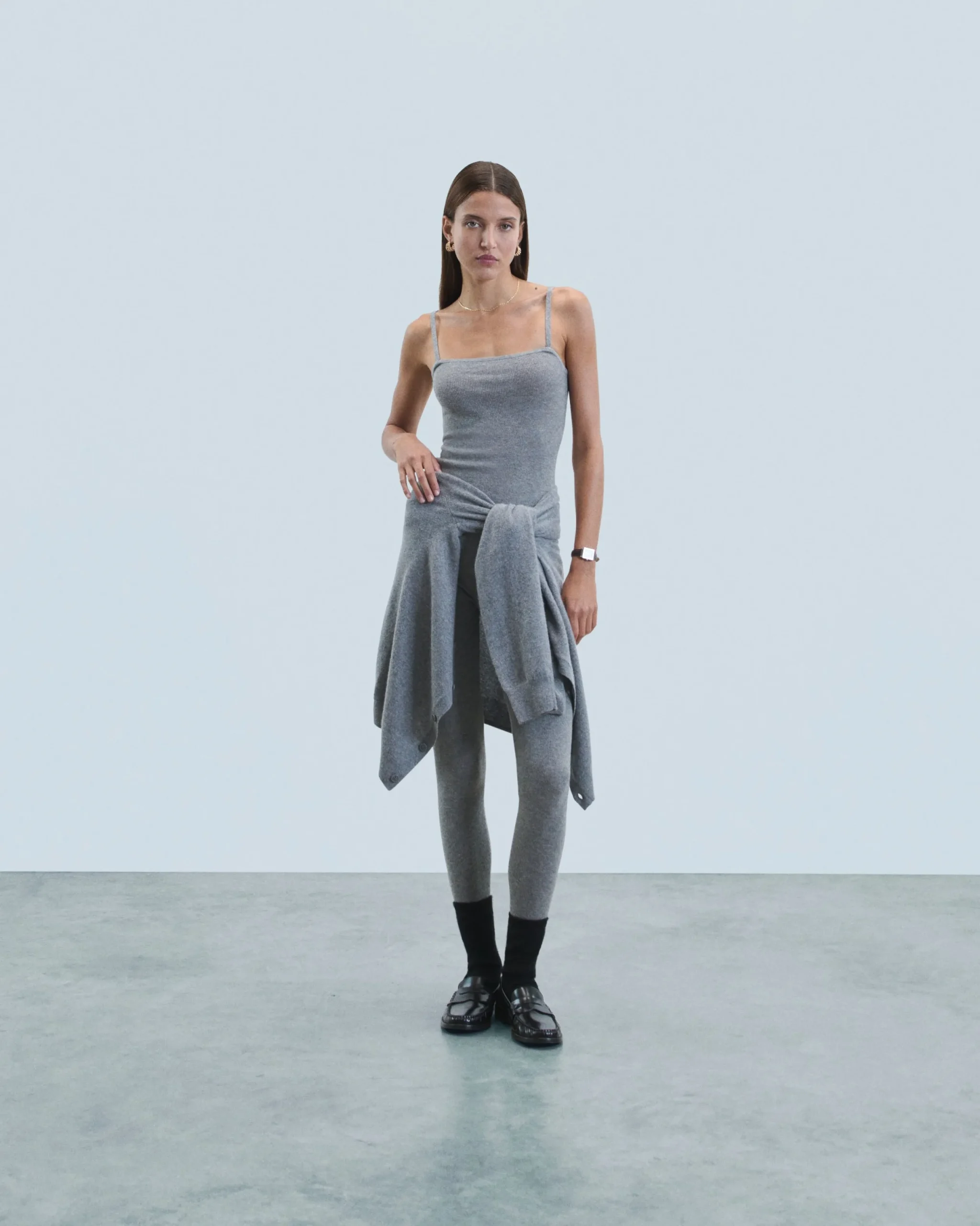 FROM FUTURE Jogging Leggings Seconde Peau GrisChinéFoncé Hot