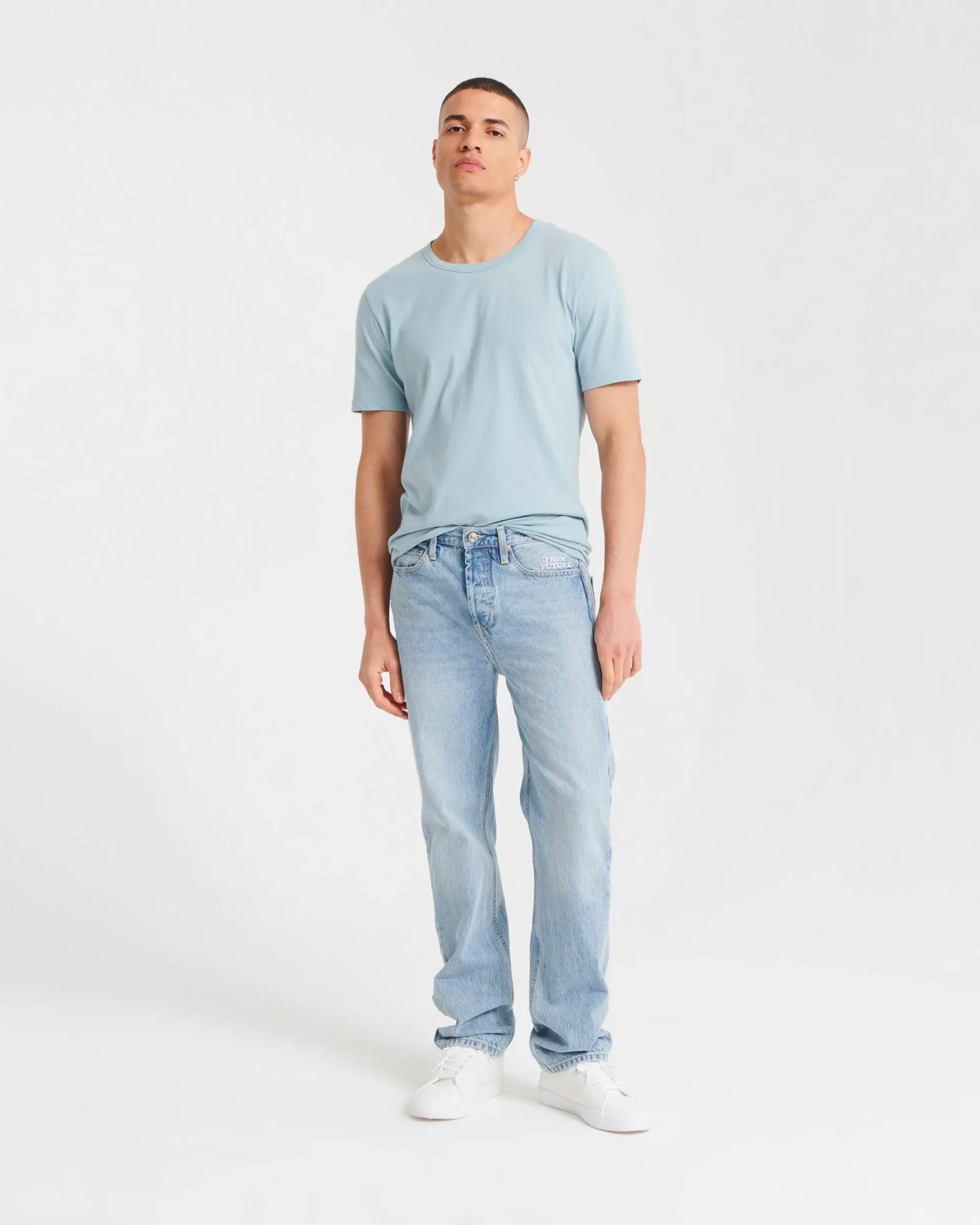 FROM FUTURE JOSH Jean Coupe Baggy LightBlue Online