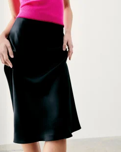 FROM FUTURE Jupe Mi Longue Gina Noir New