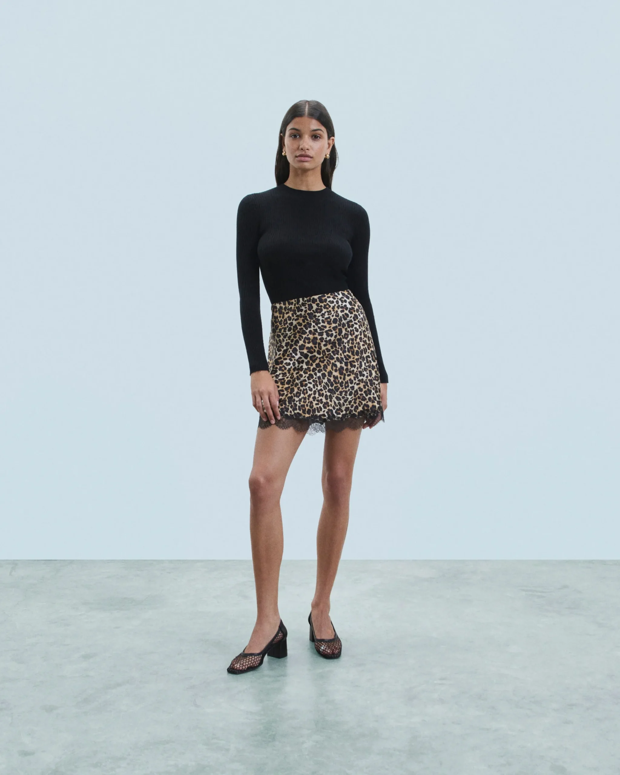 FROM FUTURE Jupe Mini Future WinterLeopard Fashion