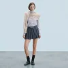 FROM FUTURE Jupe Mini Tailoring RayuresGris Sale