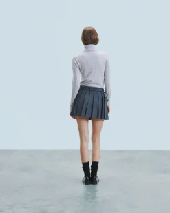 FROM FUTURE Jupe Mini Tailoring RayuresGris Sale