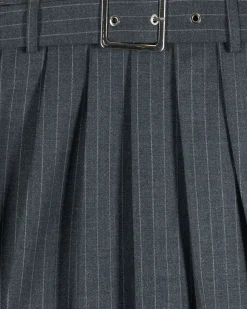 FROM FUTURE Jupe Mini Tailoring RayuresGris Sale